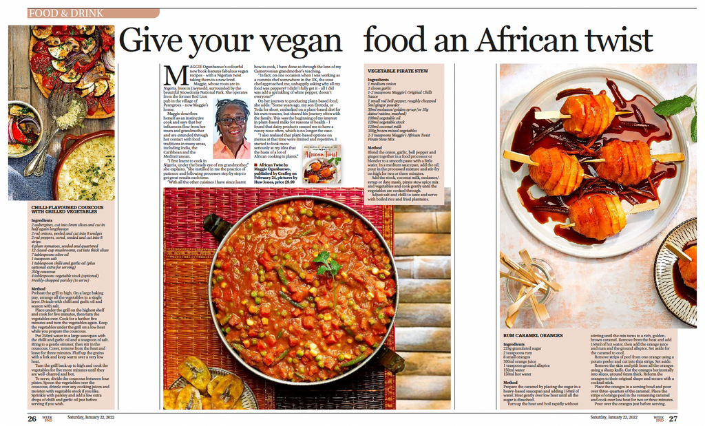 Give your vegan food an African Twist - Western Mail article
