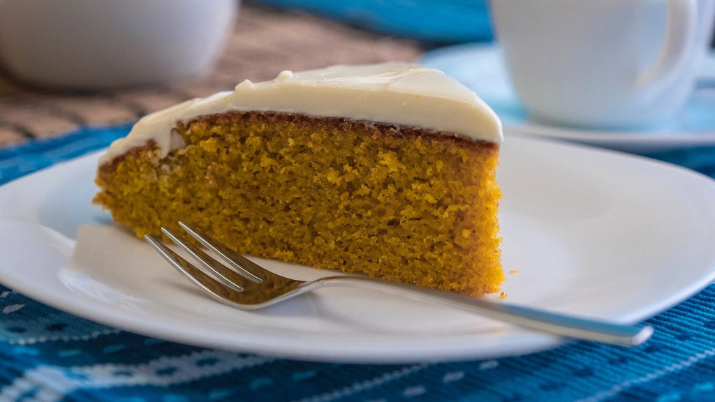 Carrot Cake with Passion Fruit Icing