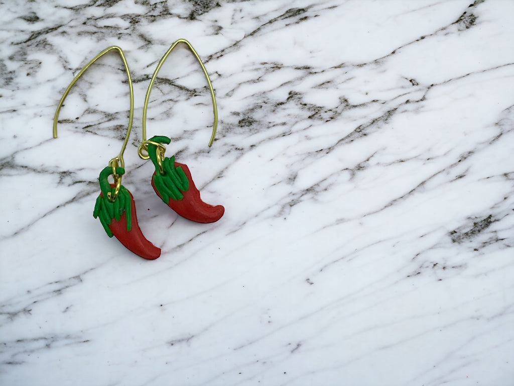 Chilli earrings and necklace set